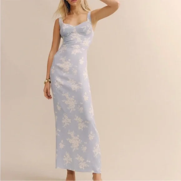 Reformation Reverie Floral Maxi Back Slit Dress size 0 - Picture 1 of 14